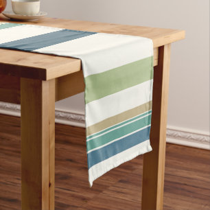 Caminho De Mesa Pequeno Gamas Azuis de Marinho Verde Claro