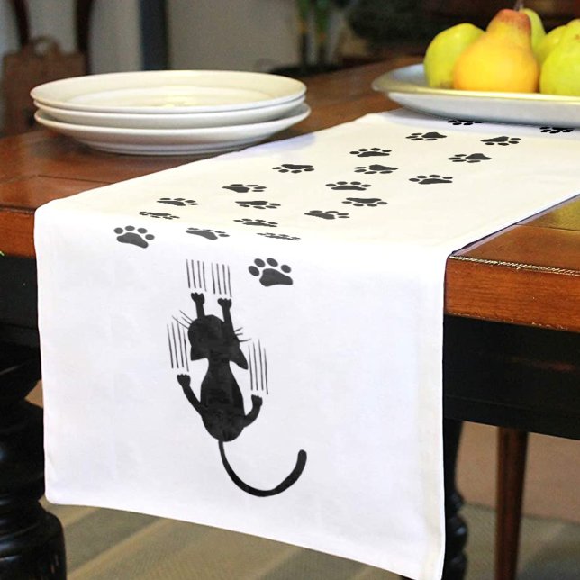 Caminho De Mesa Pequeno Gatos deslizantes e impressões de pata (Criador carregado)