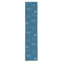 Caminho De Mesa Pequeno Geometric Flower〜ブルー_ダークブルー地〜