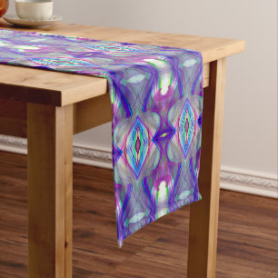Caminho De Mesa Pequeno Geométrico violeta do Fractal abstrato