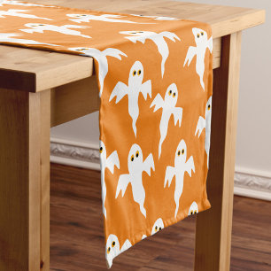 Caminho De Mesa Pequeno Ghost Laranja Bonito Halloween