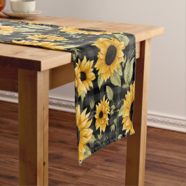 Caminho De Mesa Pequeno Gingham Sunflower Pattern