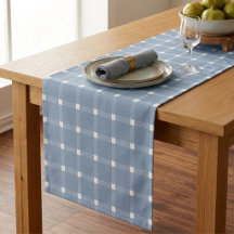 Gingham Xadrez Azul Poeirento Costeira Preppy