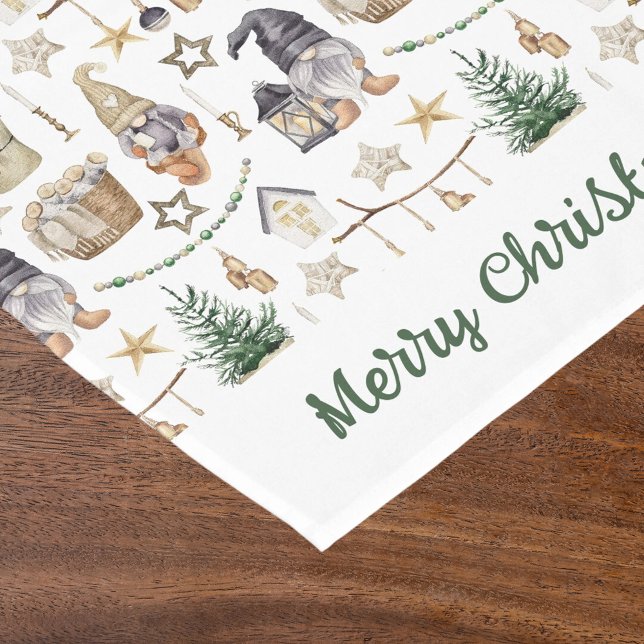 Caminho De Mesa Pequeno Gnomos natalinos estilo de fazenda nórdica (Criador carregado)