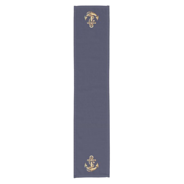 Caminho De Mesa Pequeno Golden Anchor (Frente)