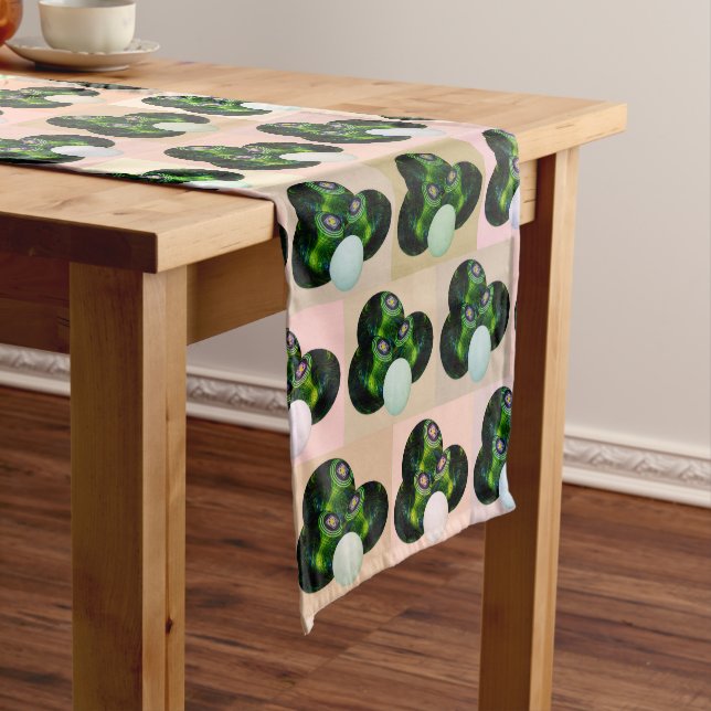 Caminho De Mesa Pequeno Green Block Art Lawn Bowls Pattern, Table Runner (No Local)