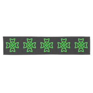 Caminho De Mesa Pequeno Green Celtic Knot irlandês