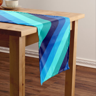 Caminho De Mesa Pequeno Grelha Azul-Grelha-Teal Pequena Mesa