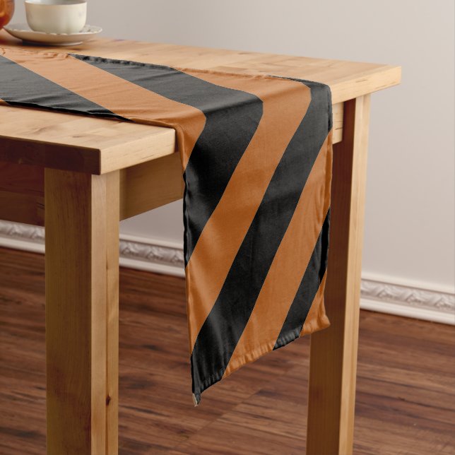 Caminho De Mesa Pequeno Halloween Stripes (No Local)