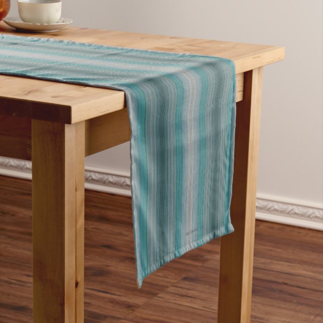 Caminho De Mesa Pequeno HAMbyWG Mesa Runner - Stripes Aqua (No Local)