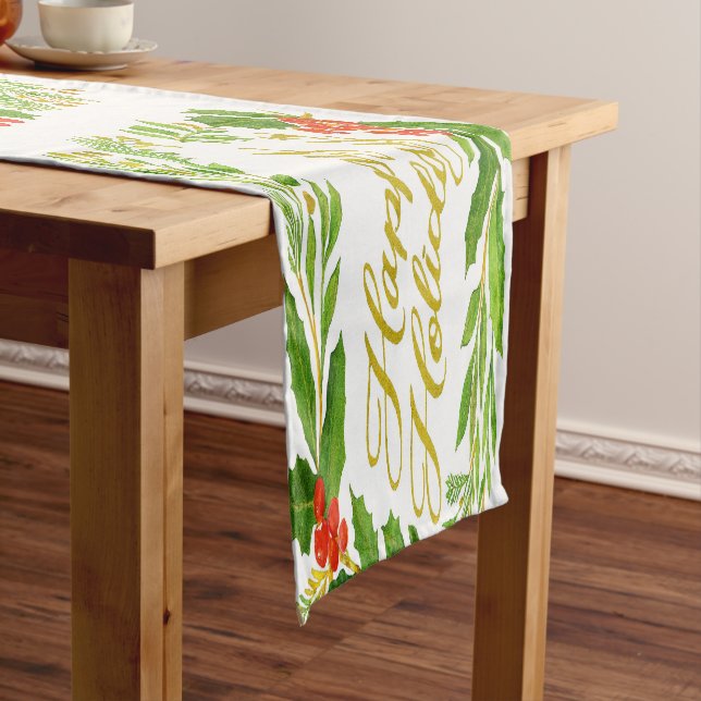 Caminho De Mesa Pequeno 'Happy Holidays' Table Runner (No Local)