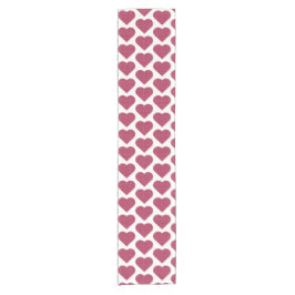 Caminho De Mesa Pequeno Heart Shaped Plaid Red Pink Table Runner