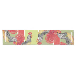 Caminho De Mesa Pequeno Ilustração de Aquarela de Rooster Vermelho
