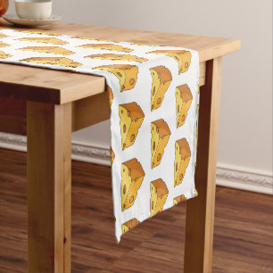 Caminho De Mesa Pequeno Ilustração de desenho animado de queijo