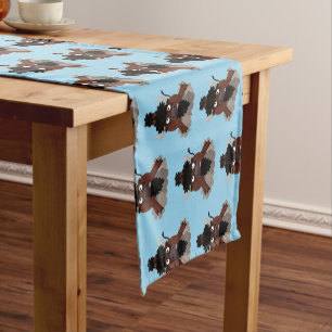 Caminho De Mesa Pequeno Imagem engraçada de desenho animado de bisonte de
