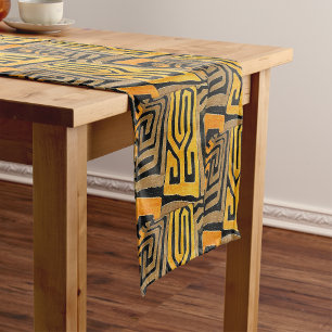 Caminho De Mesa Pequeno Impressão Contemporâneo de Lama Africana