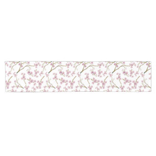 Caminho De Mesa Pequeno Impressão da flor de cerejeira de Sakura
