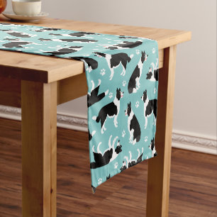 Caminho De Mesa Pequeno Impressão de Collie e Paw de Borda