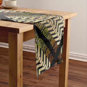 Caminho De Mesa Pequeno Impressão de Lama Africana
