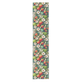 Caminho De Mesa Pequeno Impressão de morango/Verão