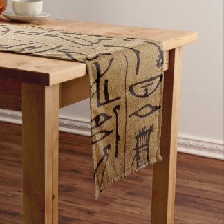 Caminho De Mesa Pequeno Impressão egípcio do papel dos Hieroglyphics do