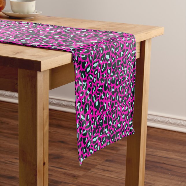 Caminho De Mesa Pequeno Impressão em animais Leopardo Cor-de-Rosa Moderna (No Local)
