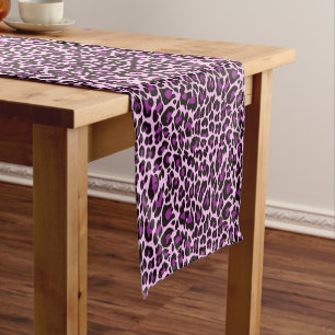 Caminho De Mesa Pequeno Impressão roxo do leopardo