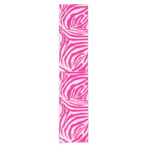 Caminho De Mesa Pequeno Impressão zebra rosa
