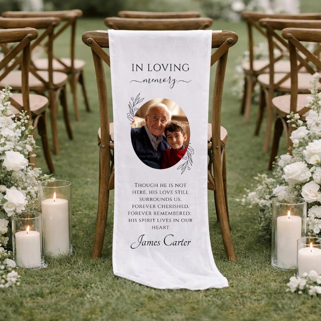 Caminho De Mesa Pequeno In Loving Memory Grandparent Wedding Memorial (Criador carregado)