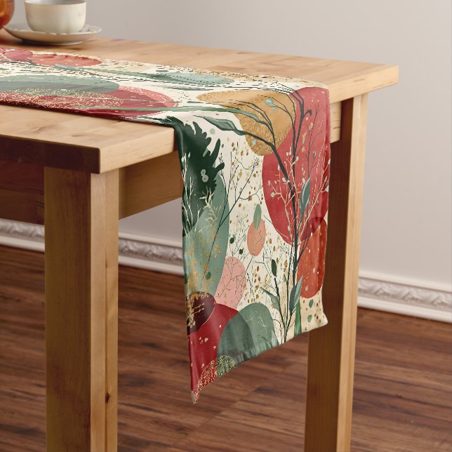 Caminho De Mesa Pequeno Inverno / Abstrato de Natal (No Local)