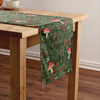 Caminho De Mesa Pequeno Jantar de Férias Cogumelo da Floresta