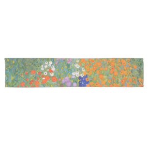 Caminho De Mesa Pequeno Jardim de Flores por Gustav Klimt