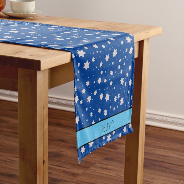 Caminho De Mesa Pequeno Jewish Star Personalised Mesas Runners (No Local)