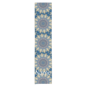 Caminho De Mesa Pequeno Kaleidoscópio Blue Chakra Thunder_Cove