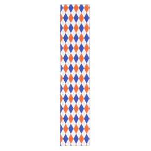 Caminho De Mesa Pequeno Laranja e Blue Diamond Argyle