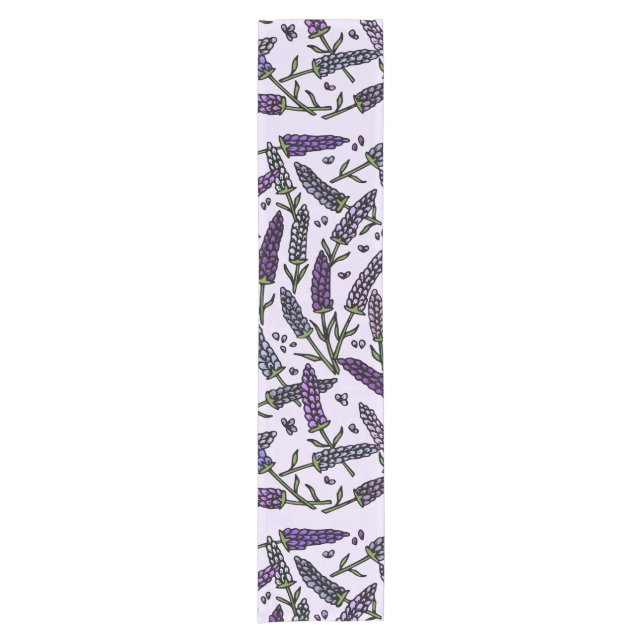 Caminho De Mesa Pequeno Lavender bouquet digital design (Frente)