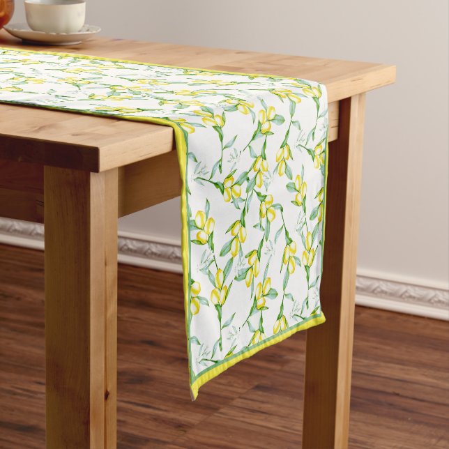 Caminho De Mesa Pequeno Lemons pattern  short table runner (No Local)