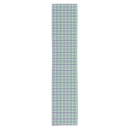 Caminho De Mesa Pequeno Lime Green Purple Plaid Classic Pattern