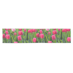 Caminho De Mesa Pequeno Lindas flores de tulipa cor-de-rosa primavera
