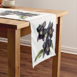 Caminho De Mesa Pequeno Lindas orquídeas negras retro-aquáticas