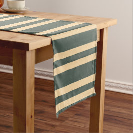 Caminho De Mesa Pequeno Listras Amarelas Verdes Padrão