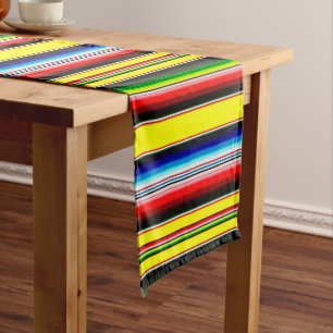 Caminho De Mesa Pequeno Listras brilhantes de serape