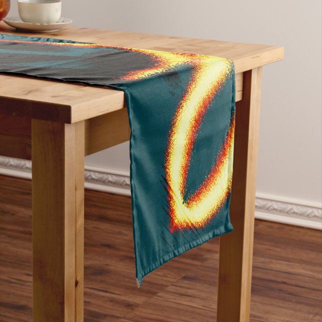 Caminho De Mesa Pequeno Listras queimadas com aspecto vermelho vermelho, b (No Local)