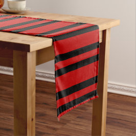Caminho De Mesa Pequeno Listras Vermelhas e Pretas