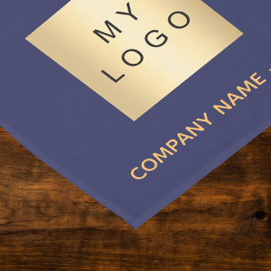 Caminho De Mesa Pequeno logotipo de negócios do salão ouro azul marinho