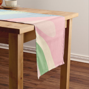 Caminho De Mesa Pequeno Loops ondulantes Padrão de Abstrato retrô Pastel A