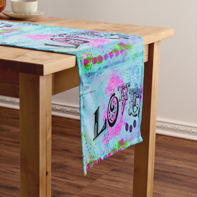 Caminho De Mesa Pequeno Love Mesa Runner (No Local)