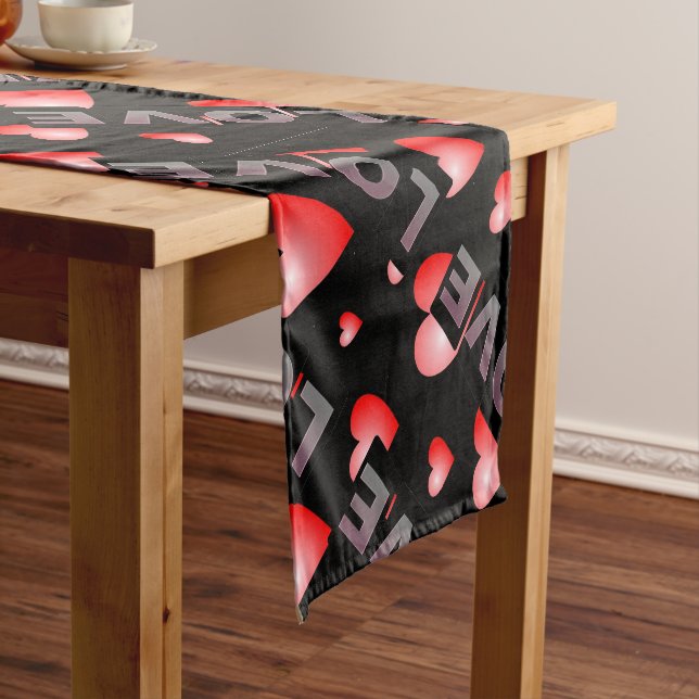 Caminho De Mesa Pequeno Love Mesa Runner (No Local)