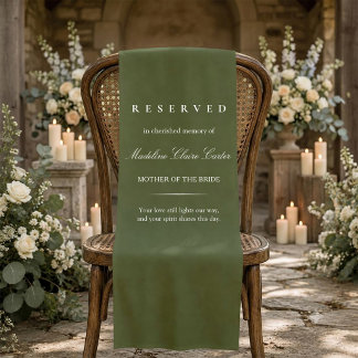 Caminho De Mesa Pequeno Mãe Verde da Noiva Reservado Linho Casamento