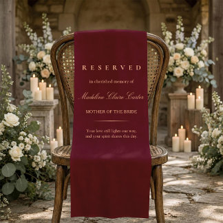 Caminho De Mesa Pequeno Mãe Vermelha do Noivo Reservado Linho Casamento